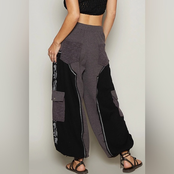 POL Crochet NWOT Solid Pattern Thermal Knitted Bottom Floral Embroidery- SMALL - Picture 4 of 13